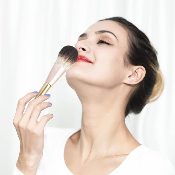 Makeup Brushes Professional Makeup Brushes Sets 9 Pcs Golden Make-up Brush Sets - Picture 7 of 8